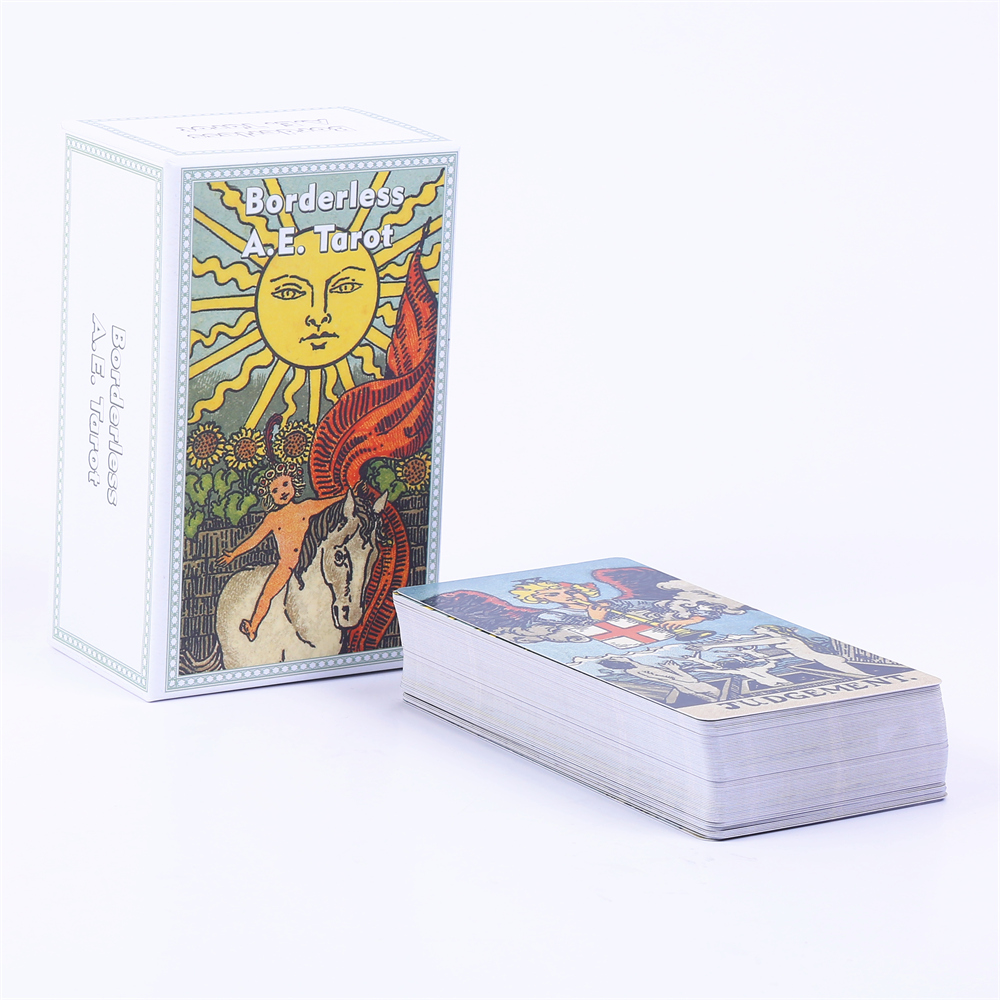 Tarot Cards Deck With Guidebook - 12*7cm tanpa batas A.E. Kartu Tarot