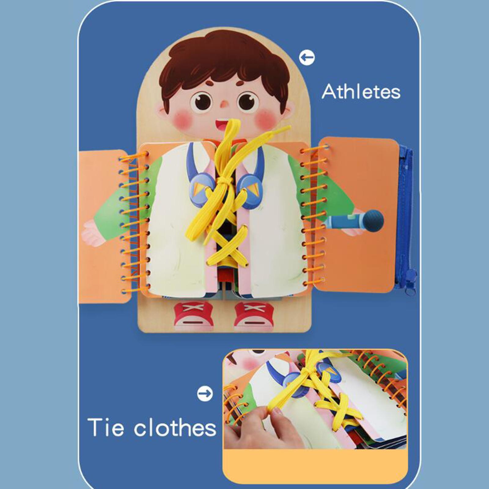 Montessori Wooden Busy Board Toddler - Papan Aktivitas Montessori untuk Balita, Mainan