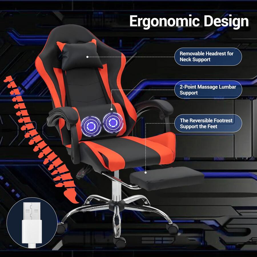 Kursi Gaming dengan Penyangga  - Video Games ulasan dan harga