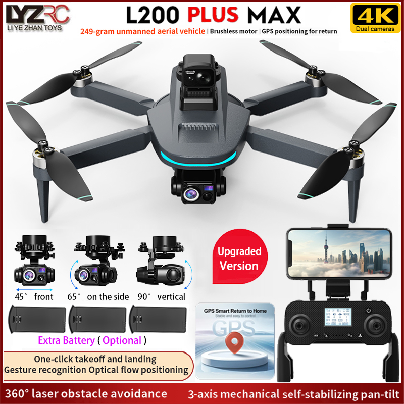 Drone GPS L200 PLUS MAX Baru 5 - Fpv Brushless Rc Drone 4K ulasan dan harga